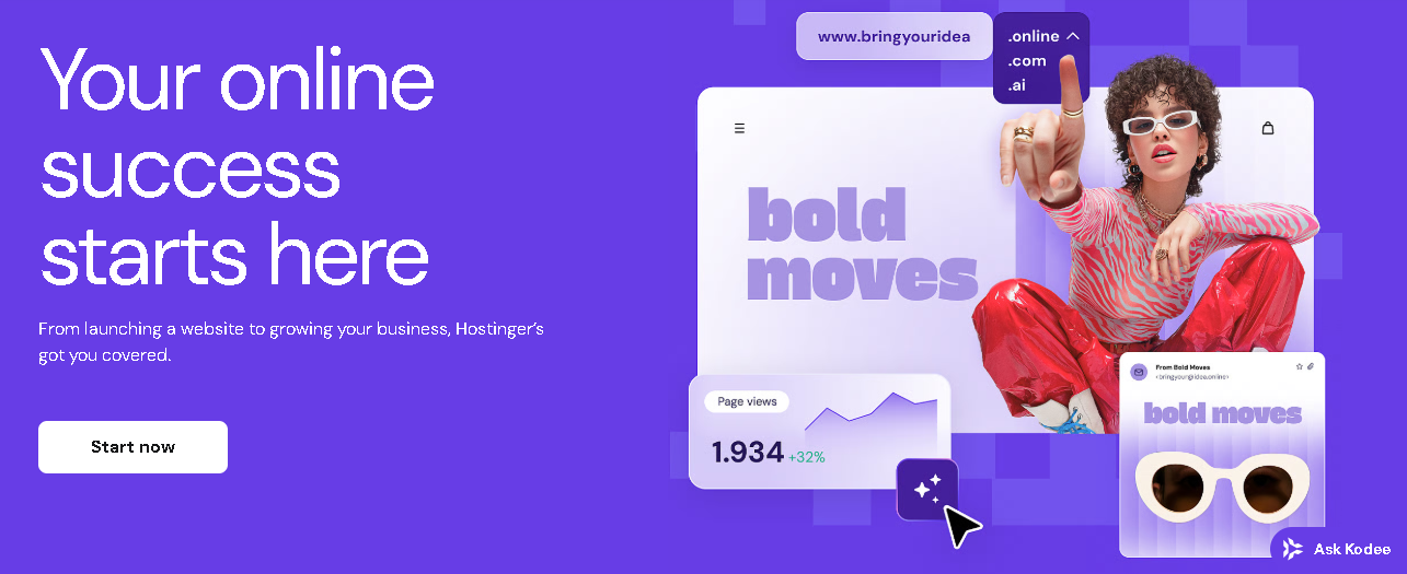 Hostinger Web Hosting Dashboard