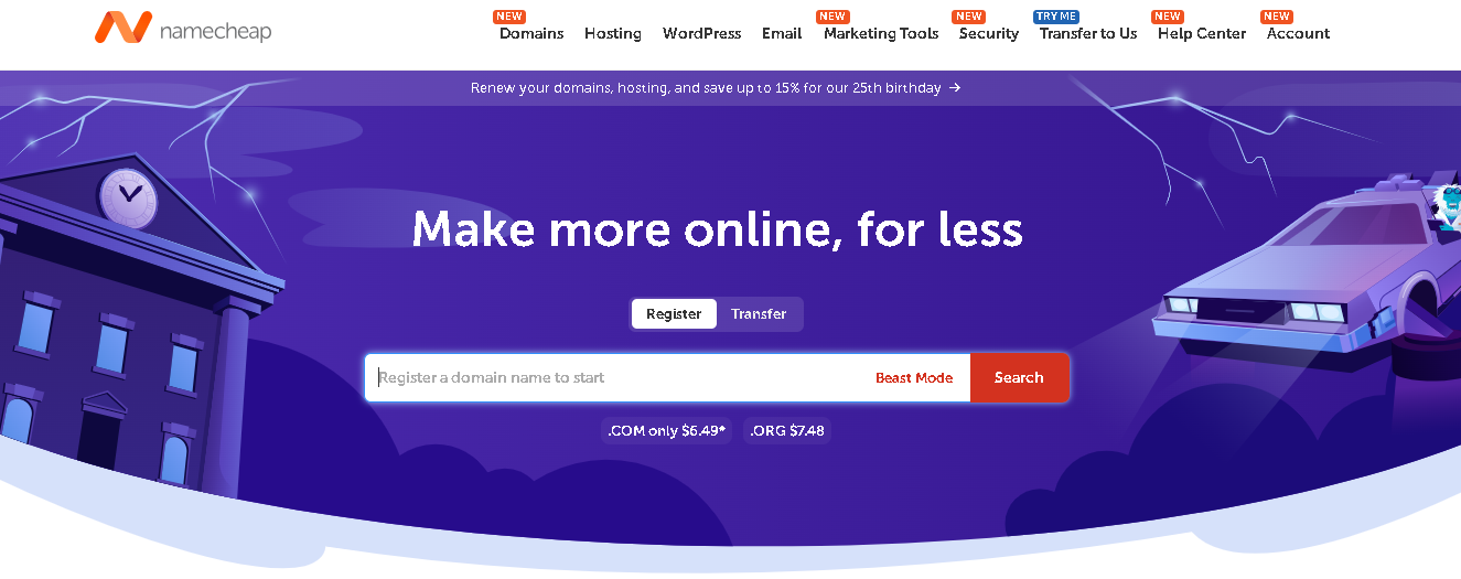 Namecheap Hosting Dashboard